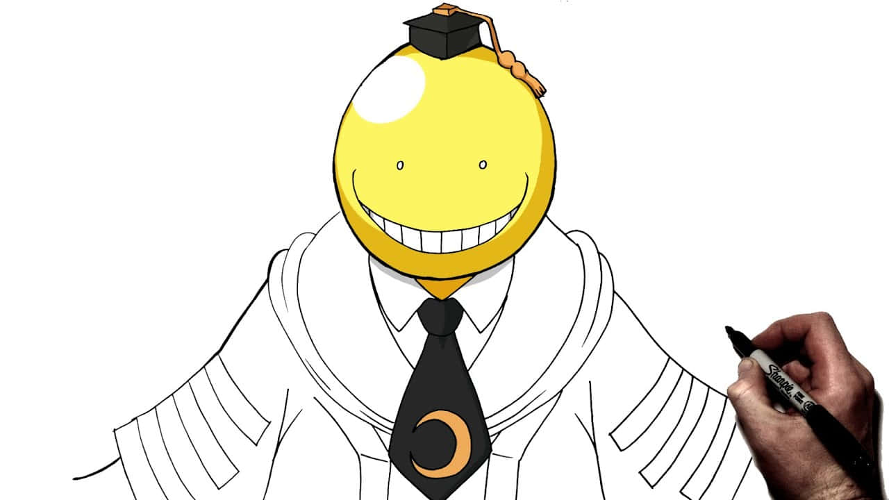 Laughing Koro Sensei In Assassination Classroom Wallpaper