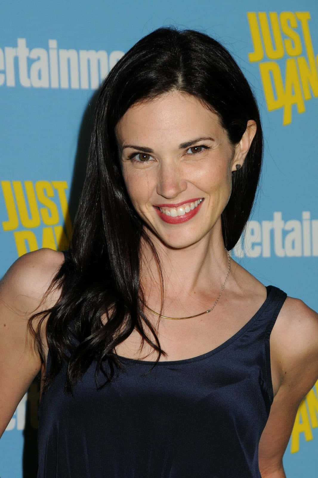 Laura Mennell Blue Dress Event Wallpaper