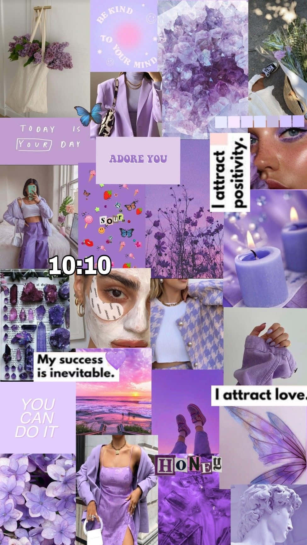 Lavender Aesthetic Collage Wallpaper