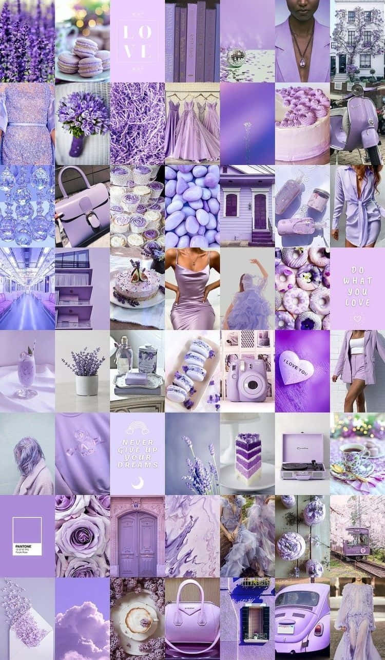 Lavender Aesthetic Collage Wallpaper