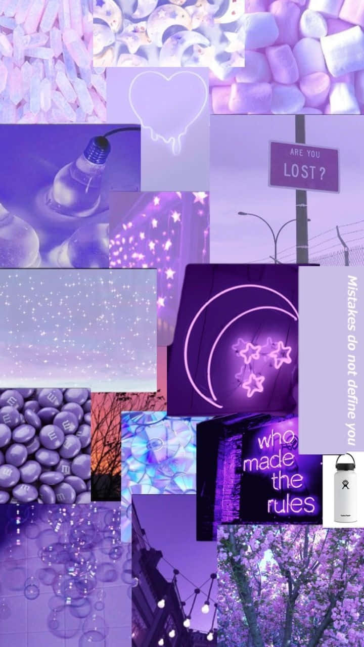 Lavender Collage Aesthetic Purple Moodboard Wallpaper