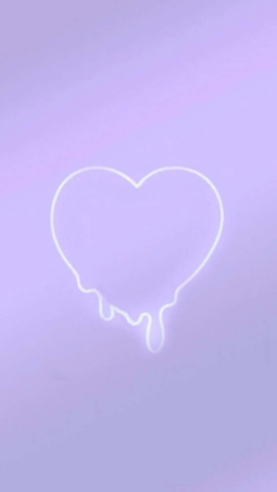 Lavender Heart Dripping Background Wallpaper