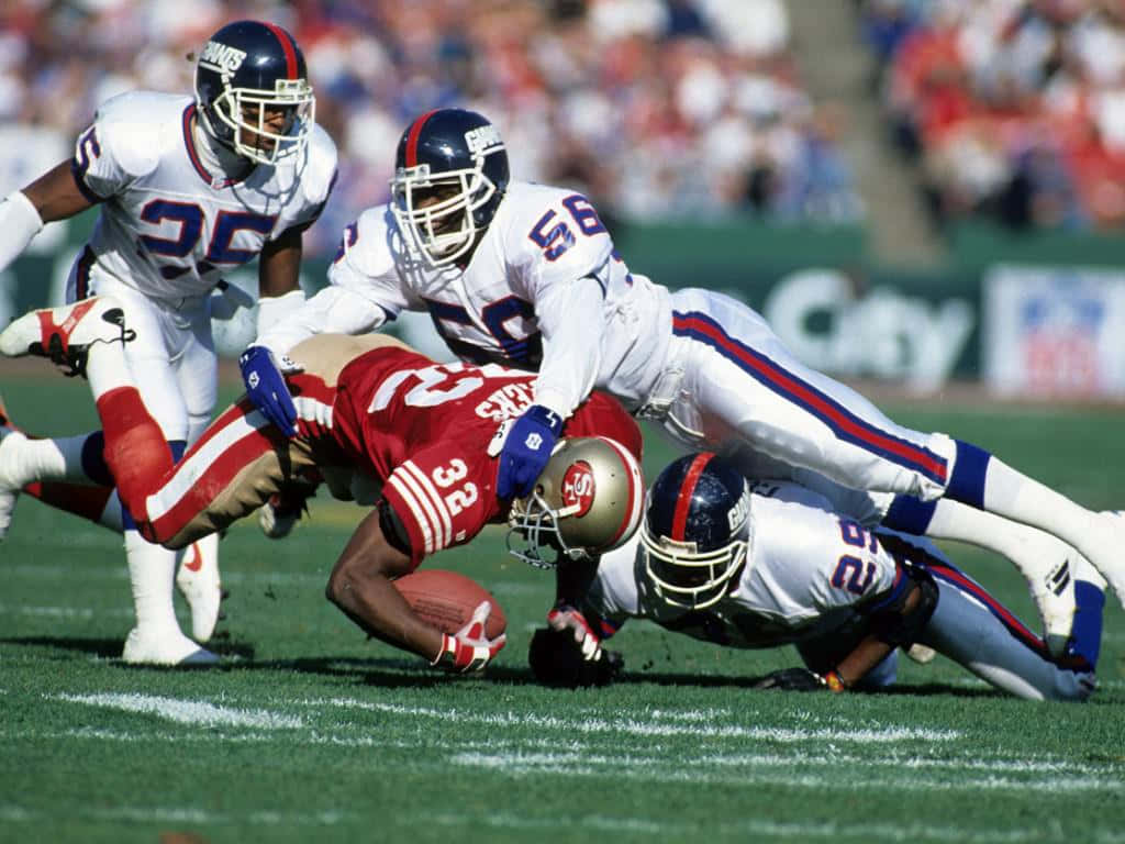 Lawrence Taylor Football Match Tackle Wallpaper