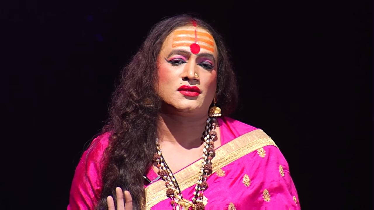 Laxmi Narayan Tripathi Pink Sari Wallpaper