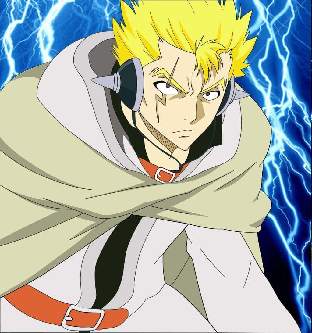 Laxus Dreyar Unleashing His Electrifying Power Wallpaper