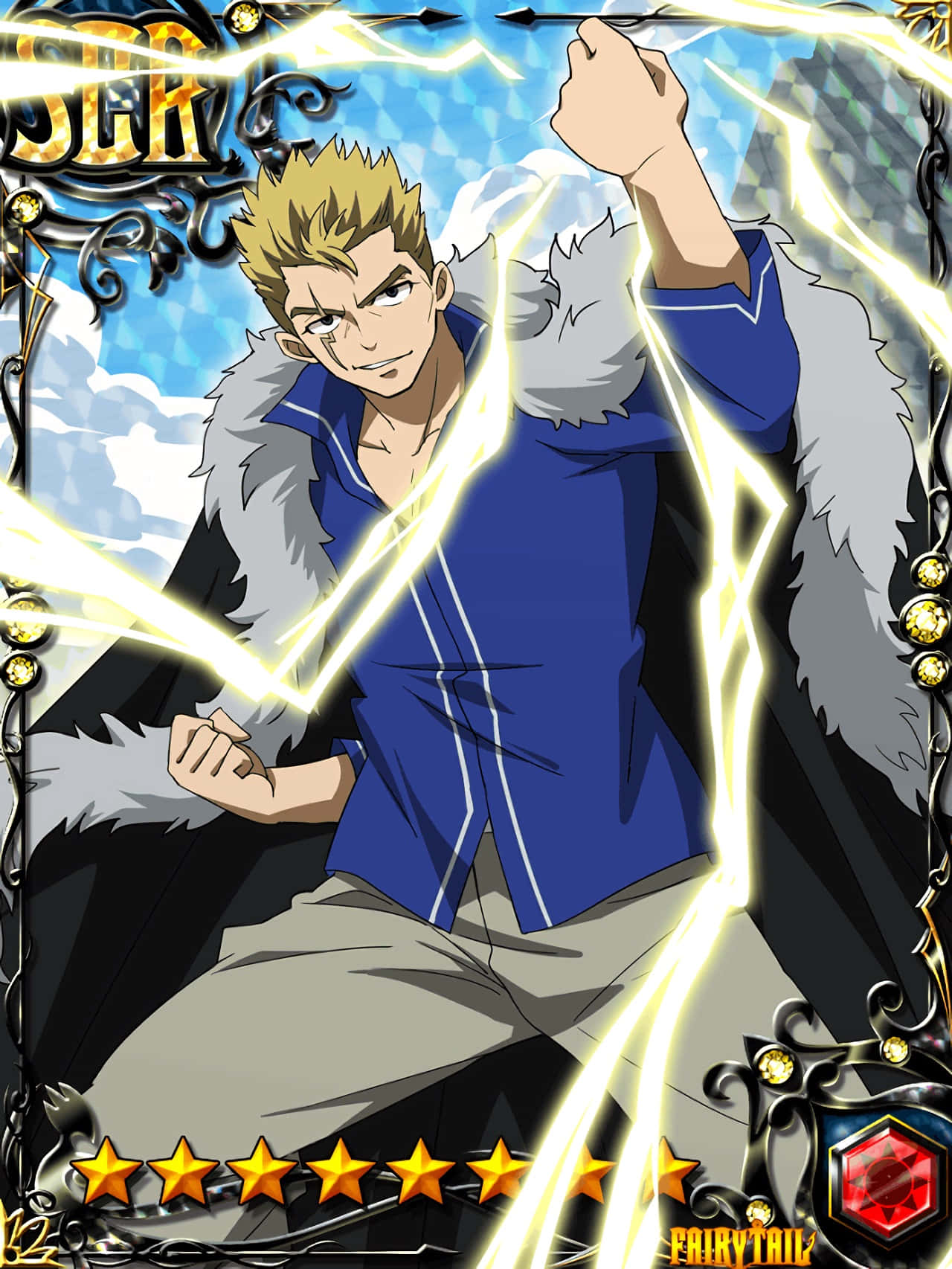 Laxus Dreyar Unleashing Power Wallpaper