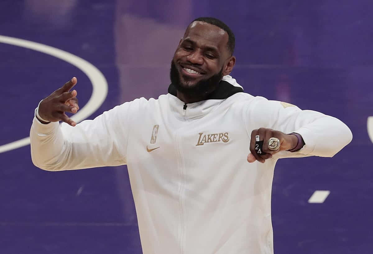 Le Bron James Lakers Celebration2020 Wallpaper