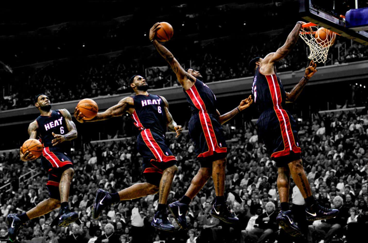 Le Bron_ James_ Sequence_ Dunk Wallpaper