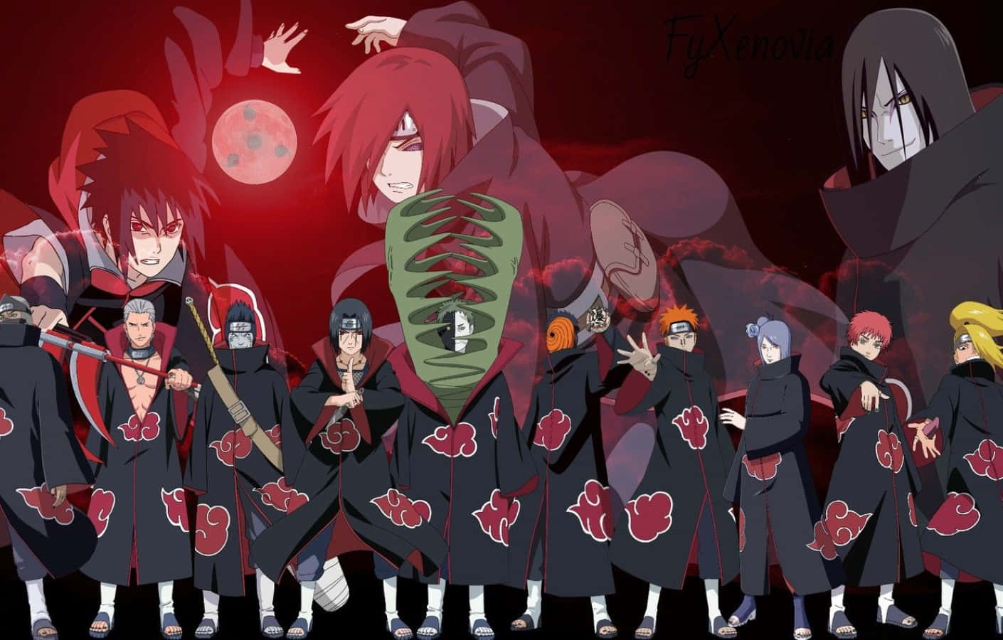 Leaders Of Akatsuki, Pain And Itachi From Naruto Shippuden Wallpaper