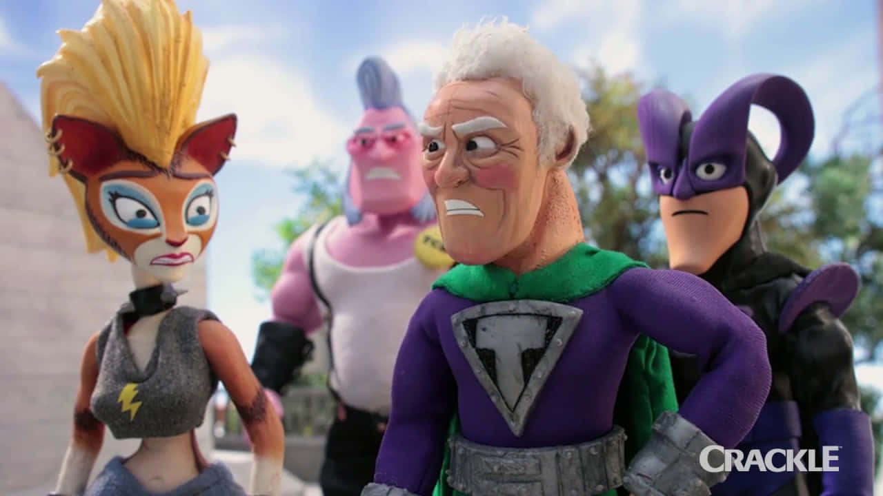 Leading Heroes In Supermansion Wallpaper