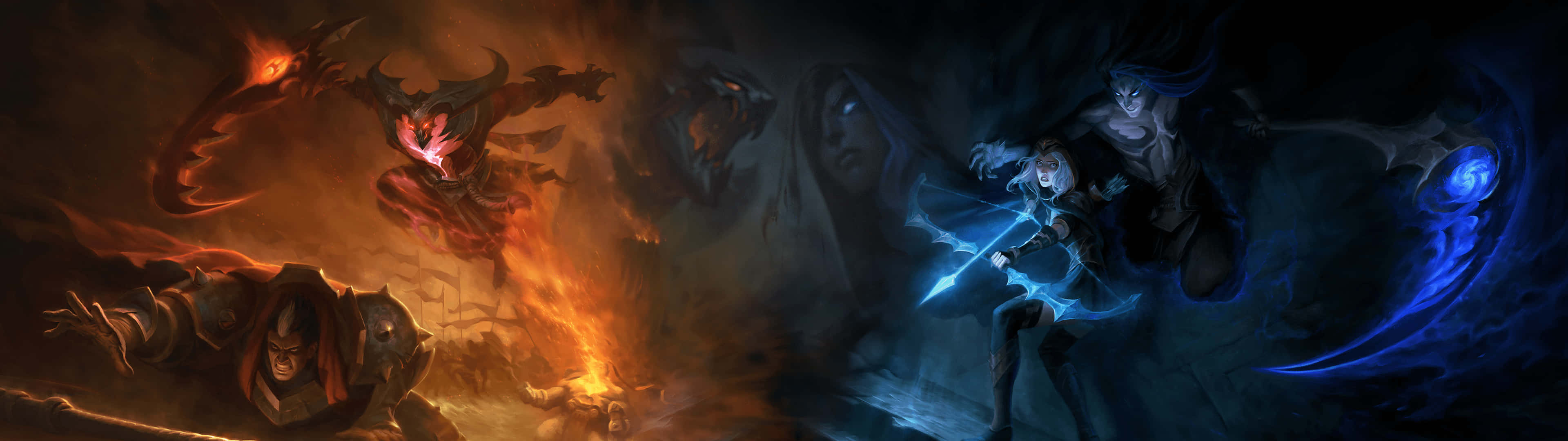 League Of Legends Ultra Hd Dual Monitor - Wallpaper Wallpaper