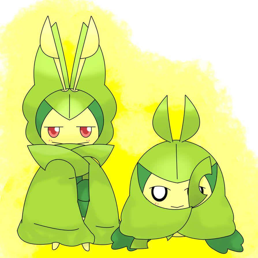 Leavanny And Swadloon Pokemon Fanart Wallpaper