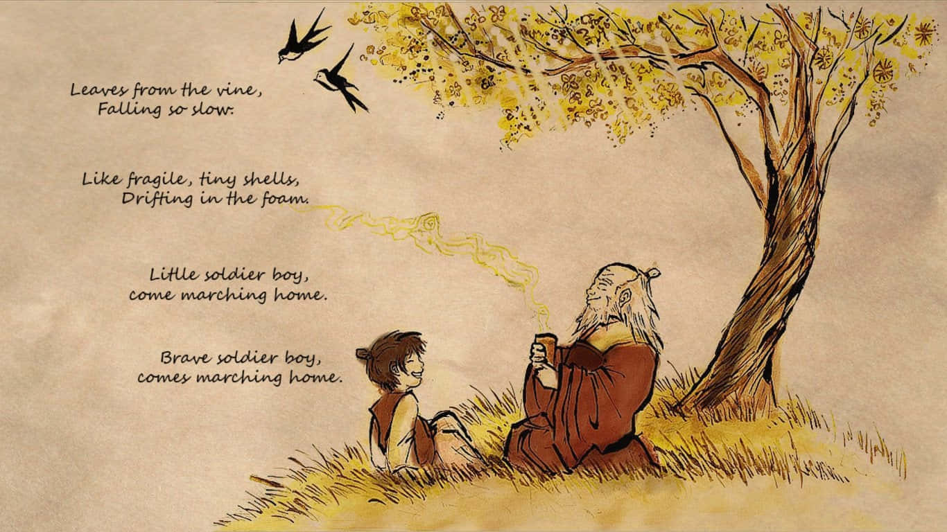 Leaves_ From_ The_ Vine_ Iroh_and_ Boy Wallpaper