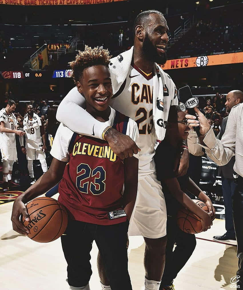 Lebron James And Bronny James Wallpaper