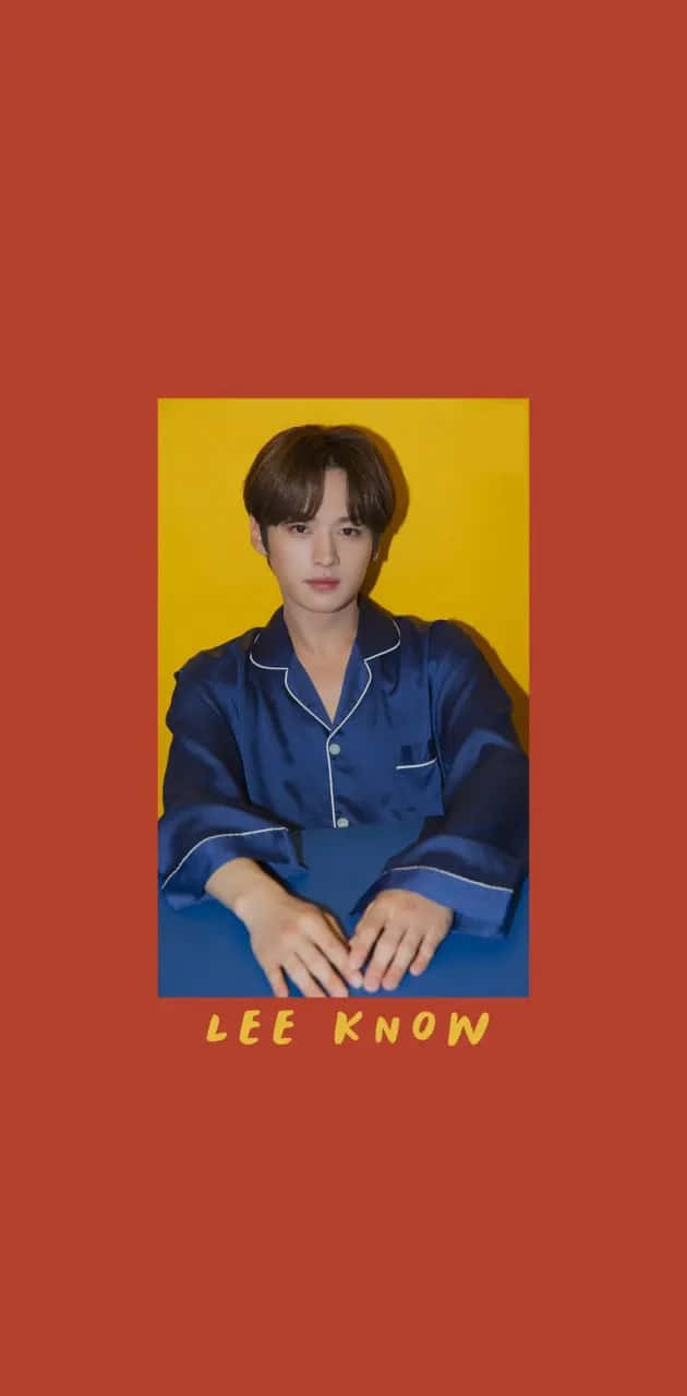 Lee Know Blue Pajamas Portrait Wallpaper