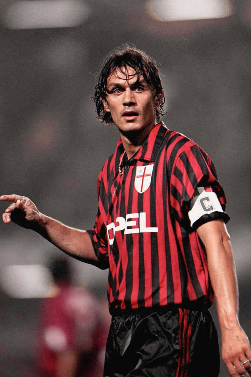 Legend Football Player Paolo Maldini Wallpaper