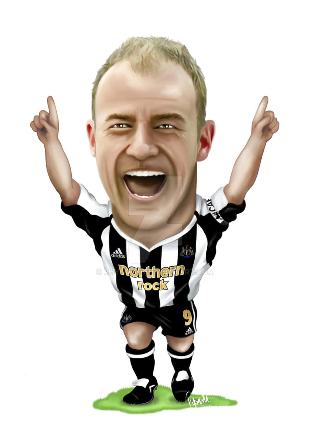 Legendary Alan Shearer In Art Form Wallpaper