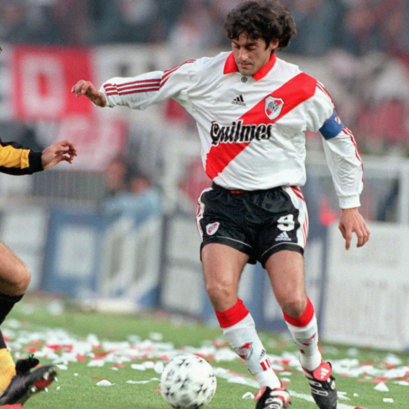 Legendary Enzo Francescoli In Action During A Football Match For Uruguay Wallpaper