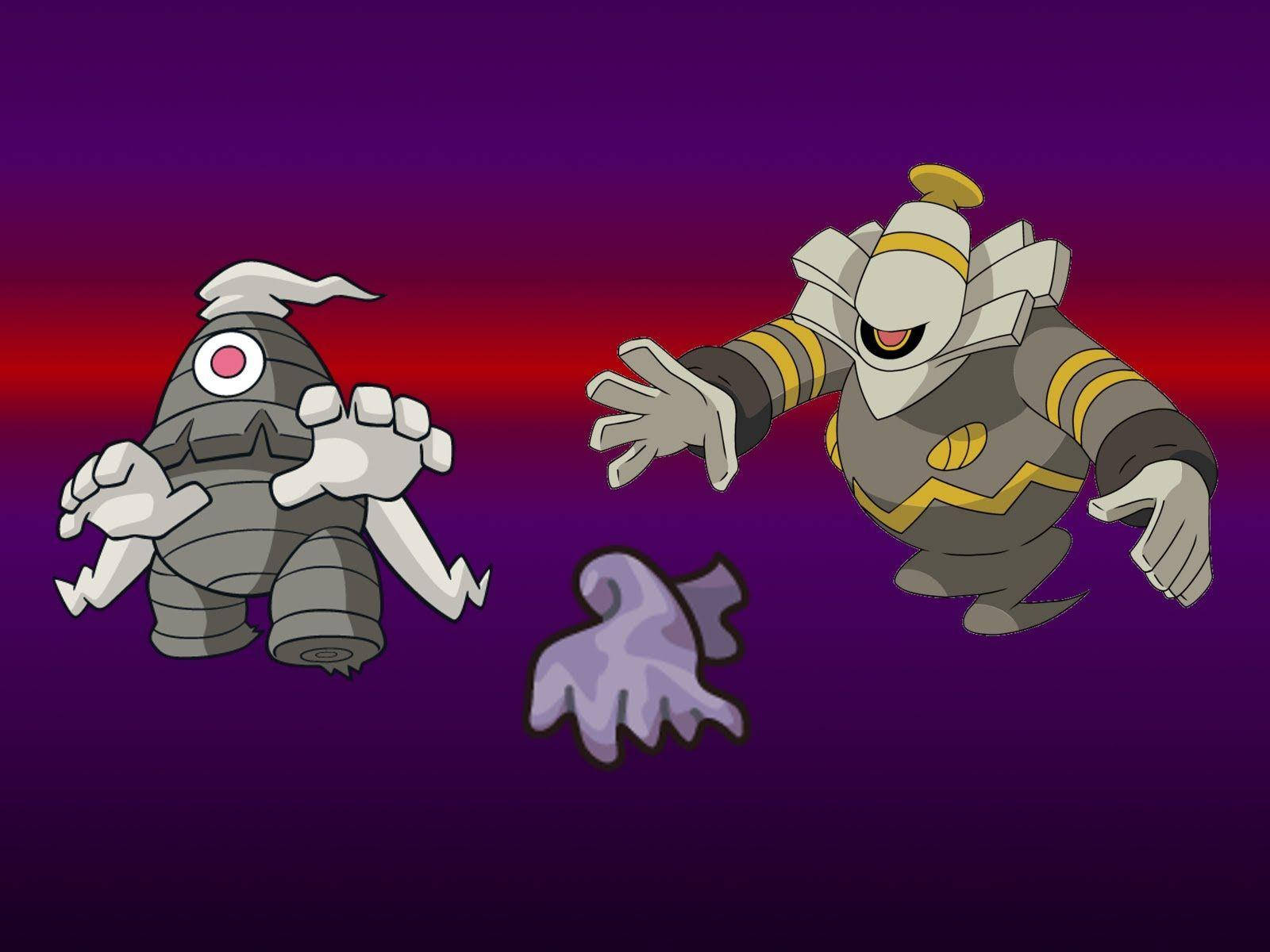 Legendary Ghost Buddies: Dusknoir And Dusclops Unleashed Wallpaper