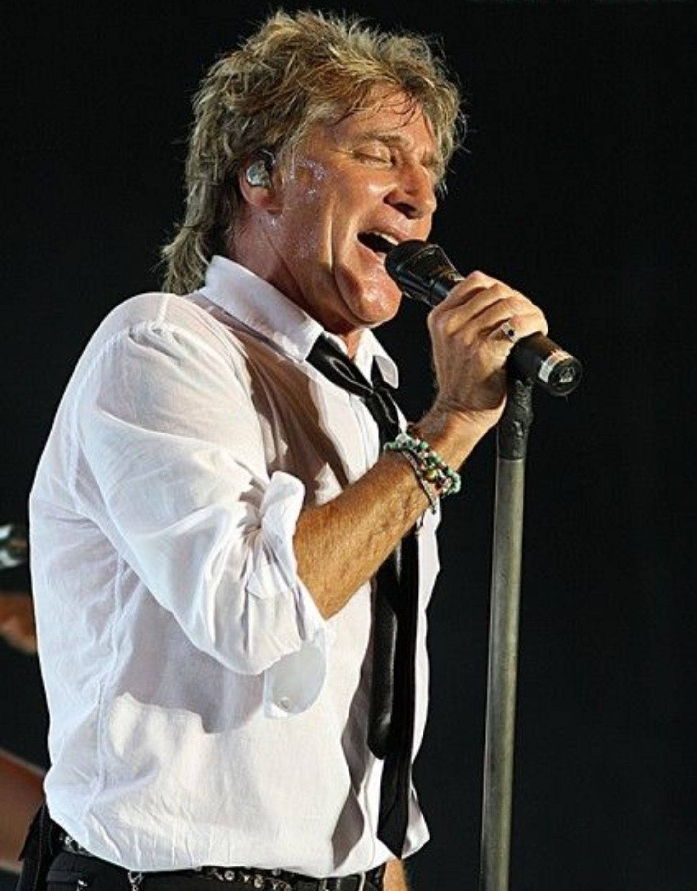 Legendary Musician Rod Stewart At The Plymouth Jazz Festival Wallpaper