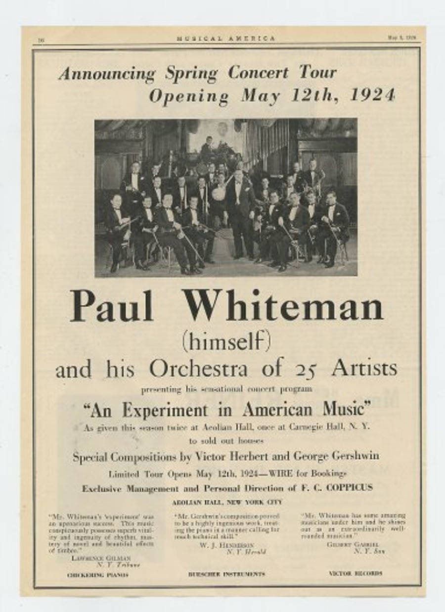 Legendary Paul Whiteman And His 25 Artist Orchestra Wallpaper