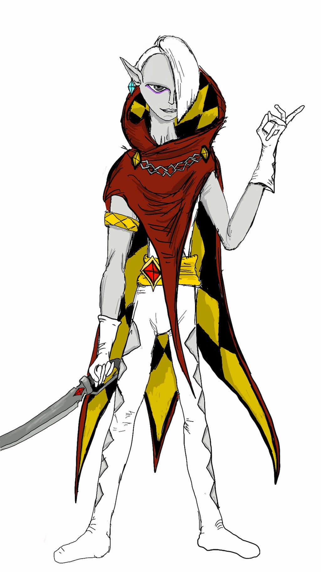 Legendof Zelda Ghirahim Standing Pose Wallpaper