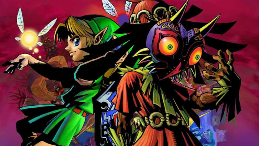 Legendof Zelda Linkand Skull Kid Wallpaper