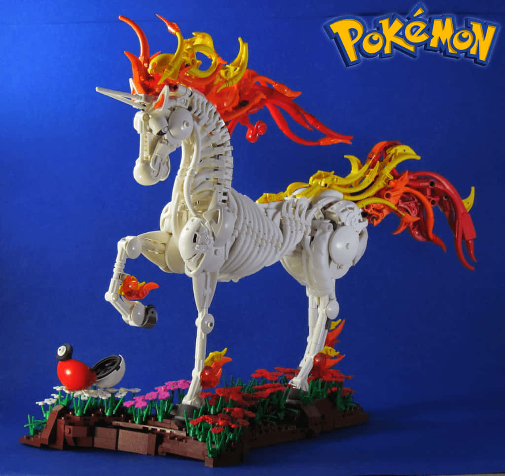 Lego Rapidash Pokemon Creation Wallpaper