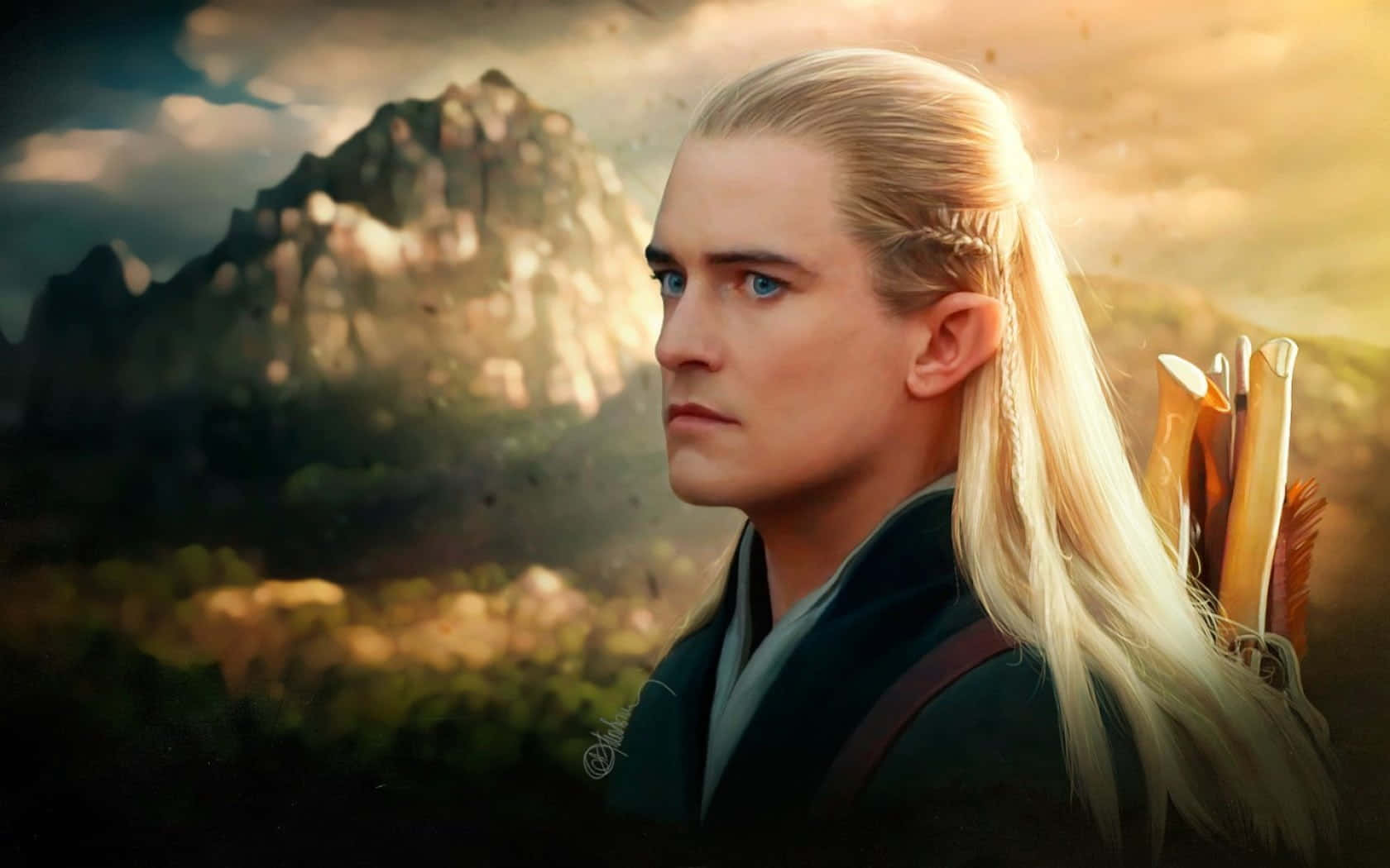 Legolas Ready To Unleash Arrows Of Destruction Wallpaper