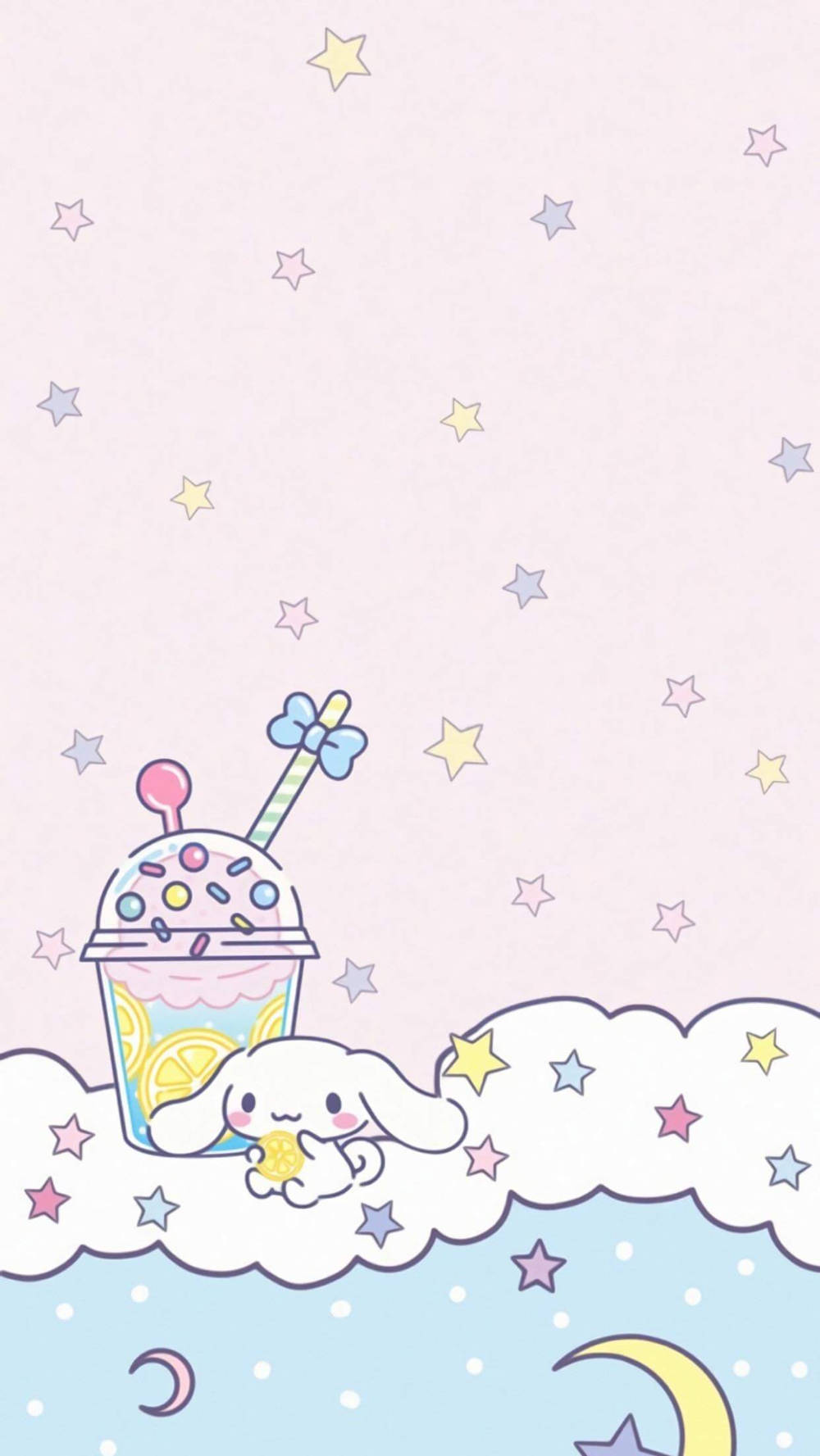 Lemon Drink And Clouds Pastel Cute Wallpaper