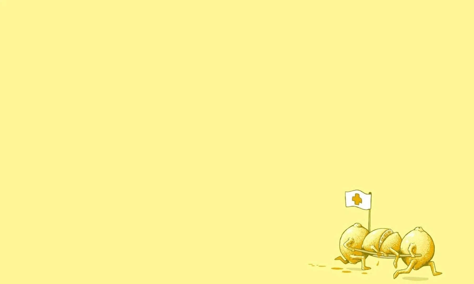 Lemons Healthcare Queue Illustration Wallpaper