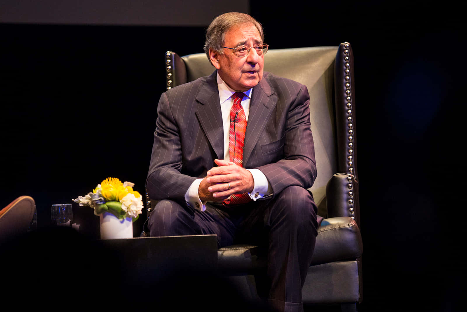 Leon Panetta Sitting On Chair Wallpaper