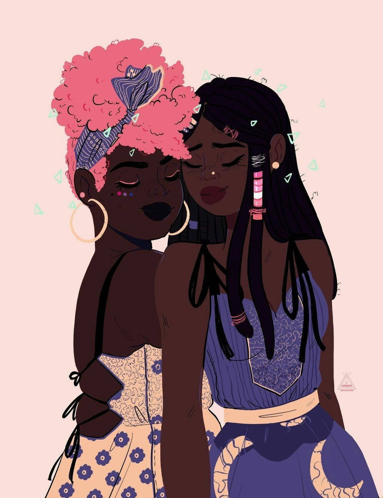 Lesbian Couple Lgbt Phone Wallpaper