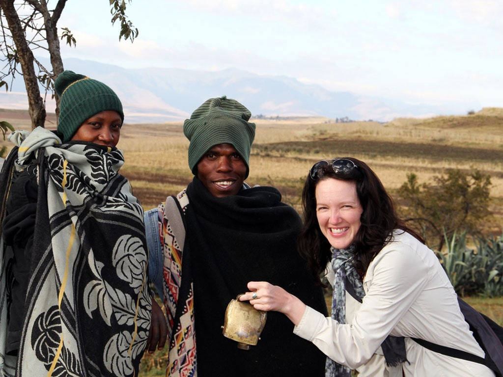 Lesotho Tourist Smiling Locals Wallpaper