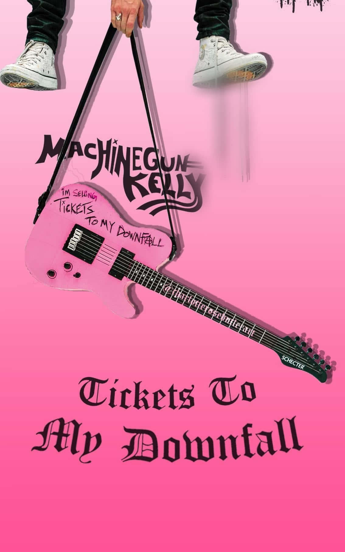 Let Machine Gun Kelly Take You On A Thrilling Journey With Tickets To My Downfall Wallpaper