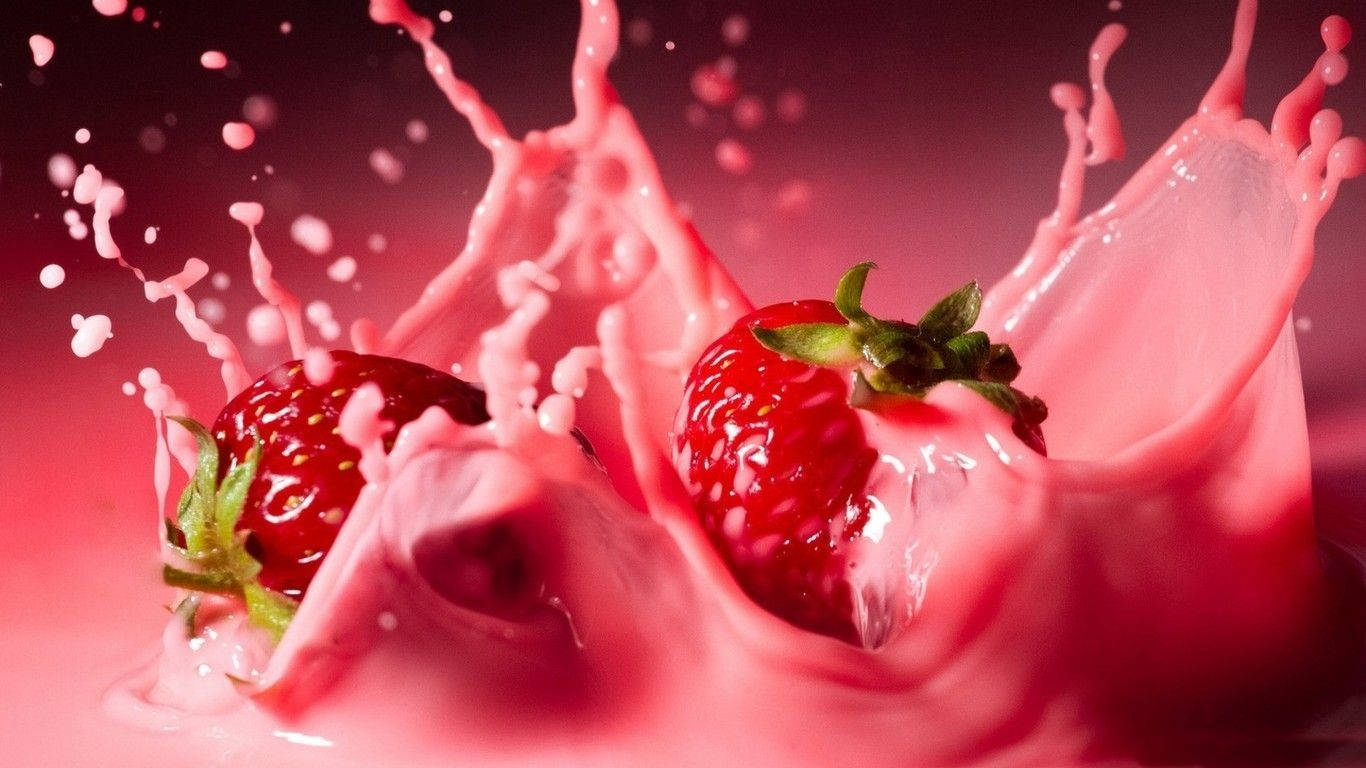 Let The Beauty Of The Strawberries Linger Wallpaper