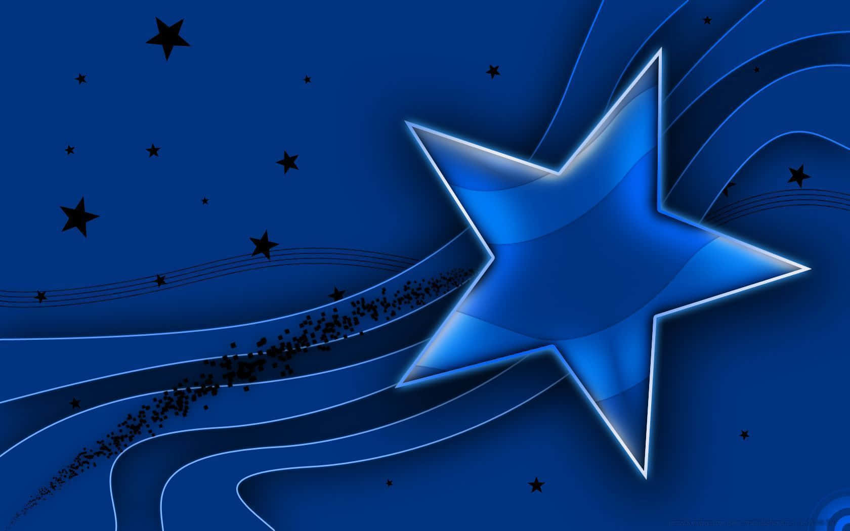 Let The Colorful Blue Stars Light Up Your Day Wallpaper