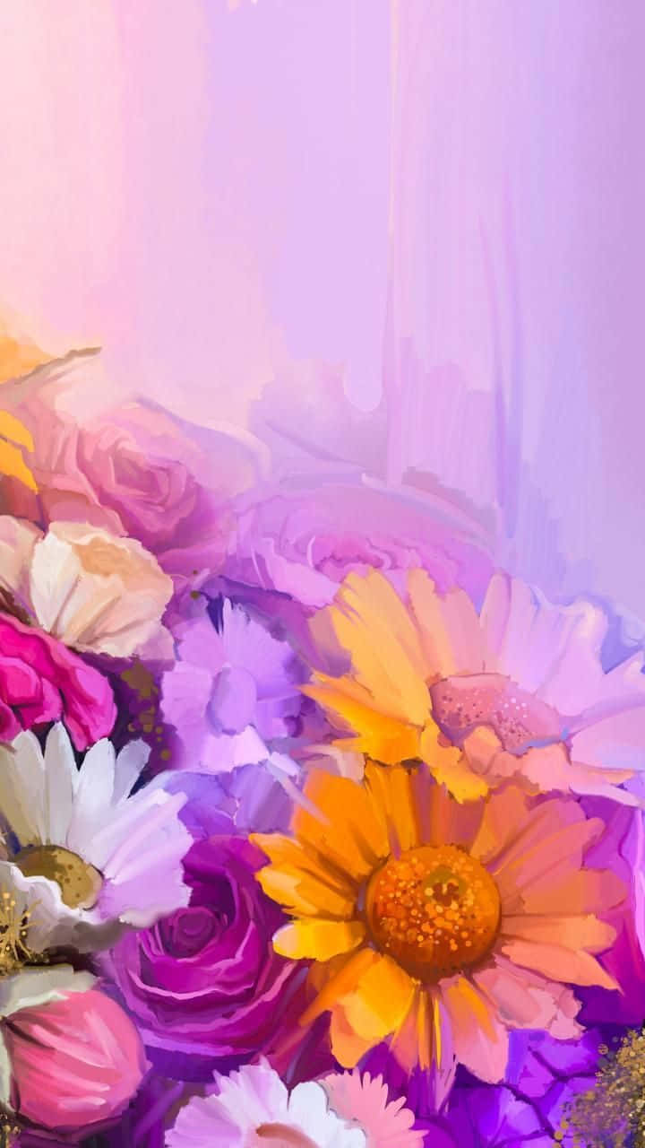 Let The Vibrant Colors Of These Beautiful Flowers Brighten Up Your Iphone! Wallpaper