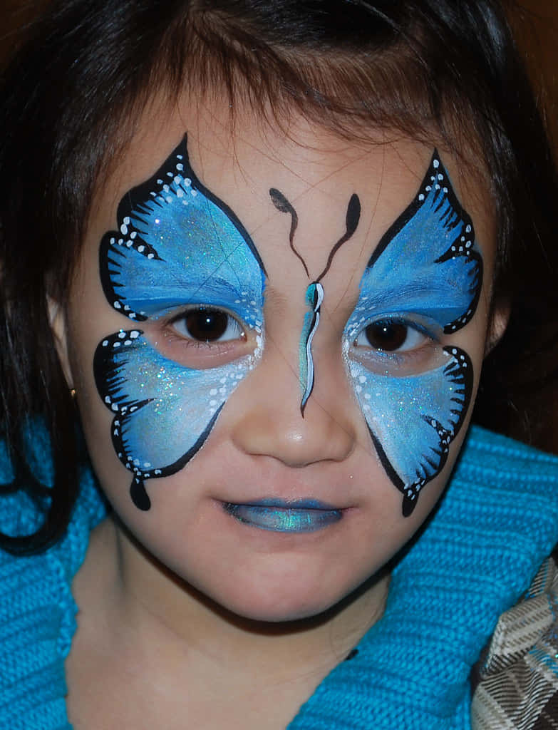 Let Your Beauty Shine With Butterfly Face Painting Wallpaper