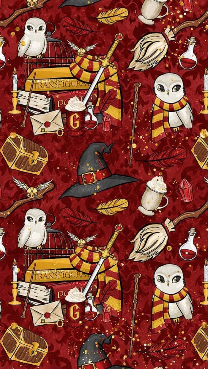 Let Your Inner Magic Rise - Gryffindor Aesthetic Wallpaper