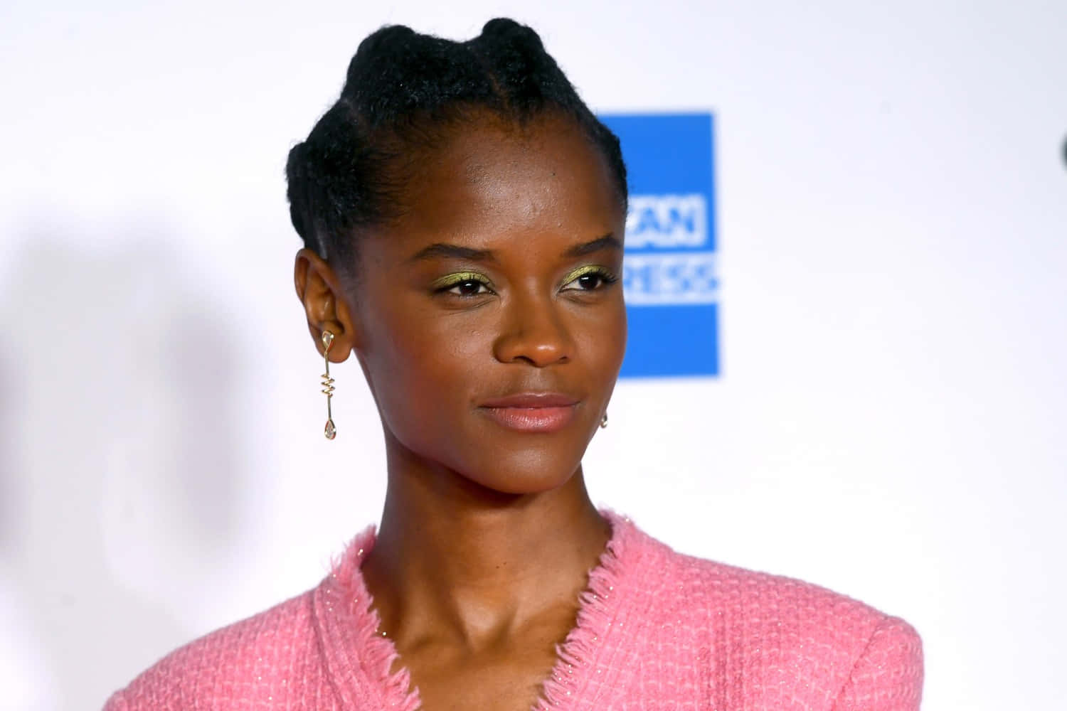 Letitia Wright Pink Top Event Appearance Wallpaper