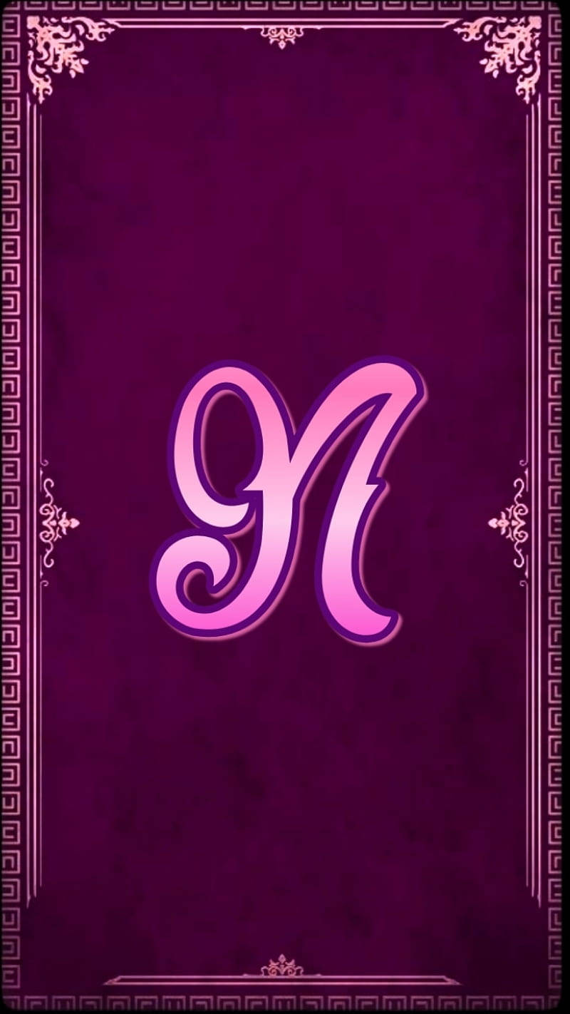 Letter N In Ornate Frame Wallpaper