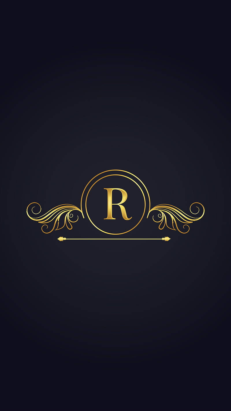 Letter R Gold Designs Wallpaper