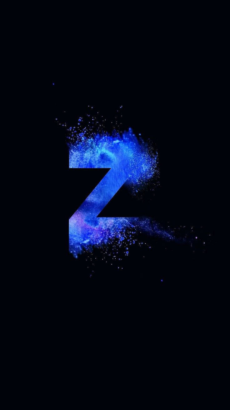 Letter Z Blue Dust Art Wallpaper