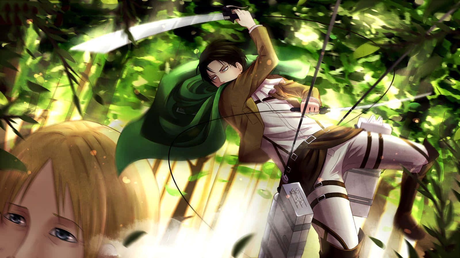 Levi Ackerman Always Ready For Action Wallpaper