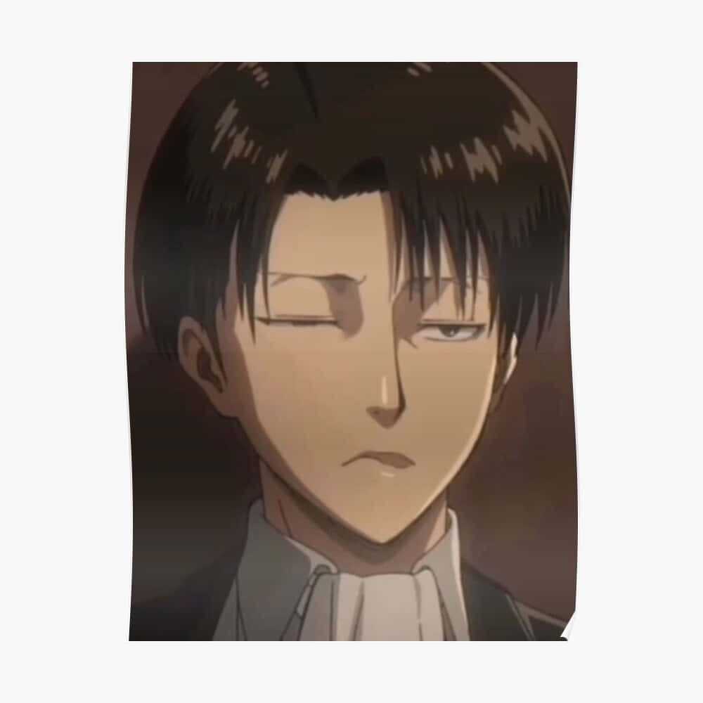 Levi Pfp With Lip Bite Wallpaper