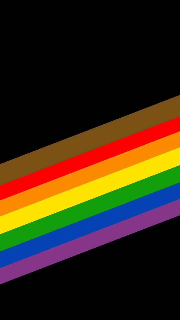 Lgbt Pride Rainbow In Diagonal Iphone Wallpaper