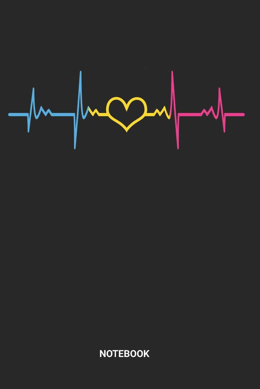 Lgbtq Pan Flag Heartbeat Notebook Wallpaper