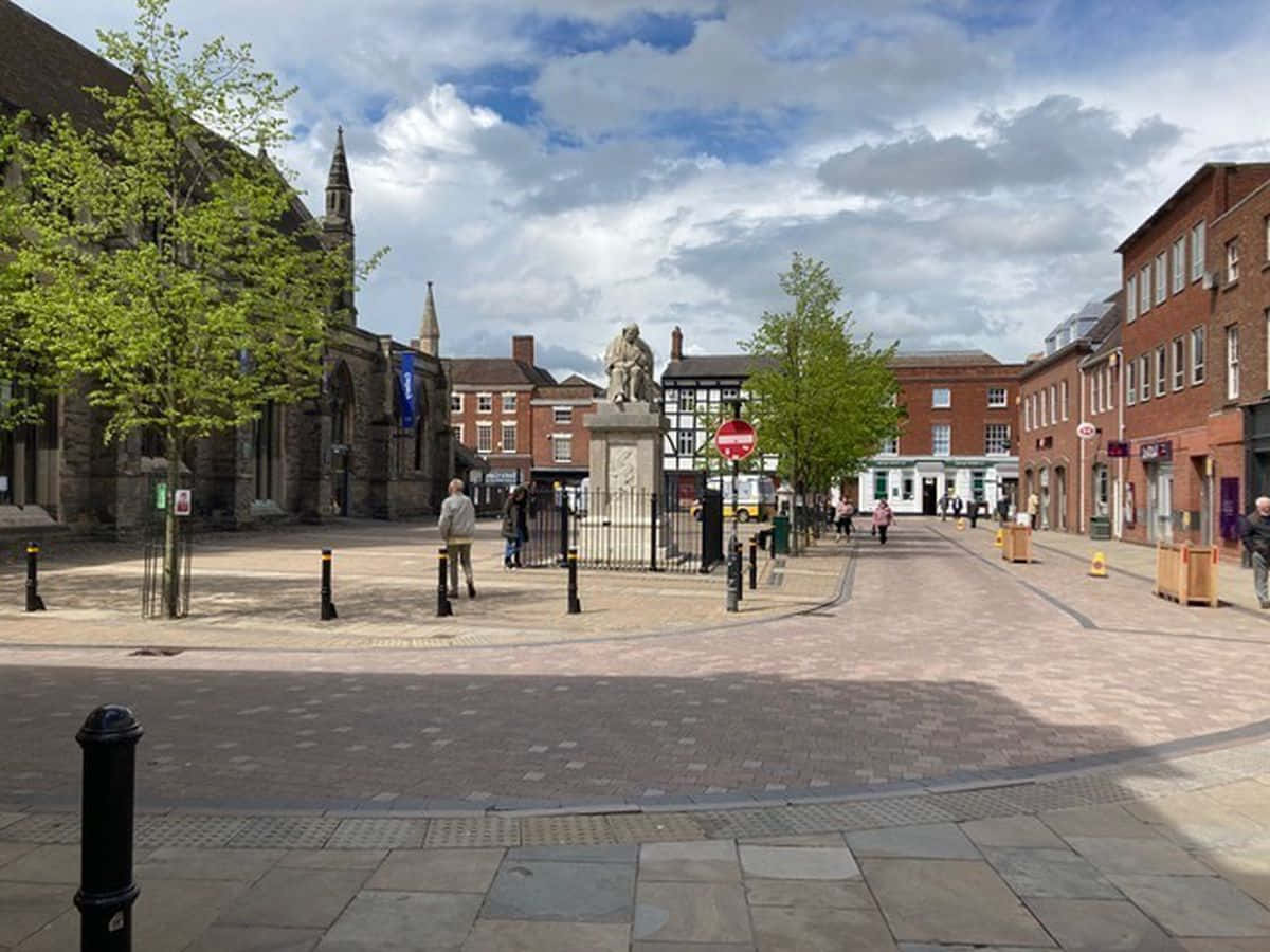 Lichfield Market Square Daytime Wallpaper