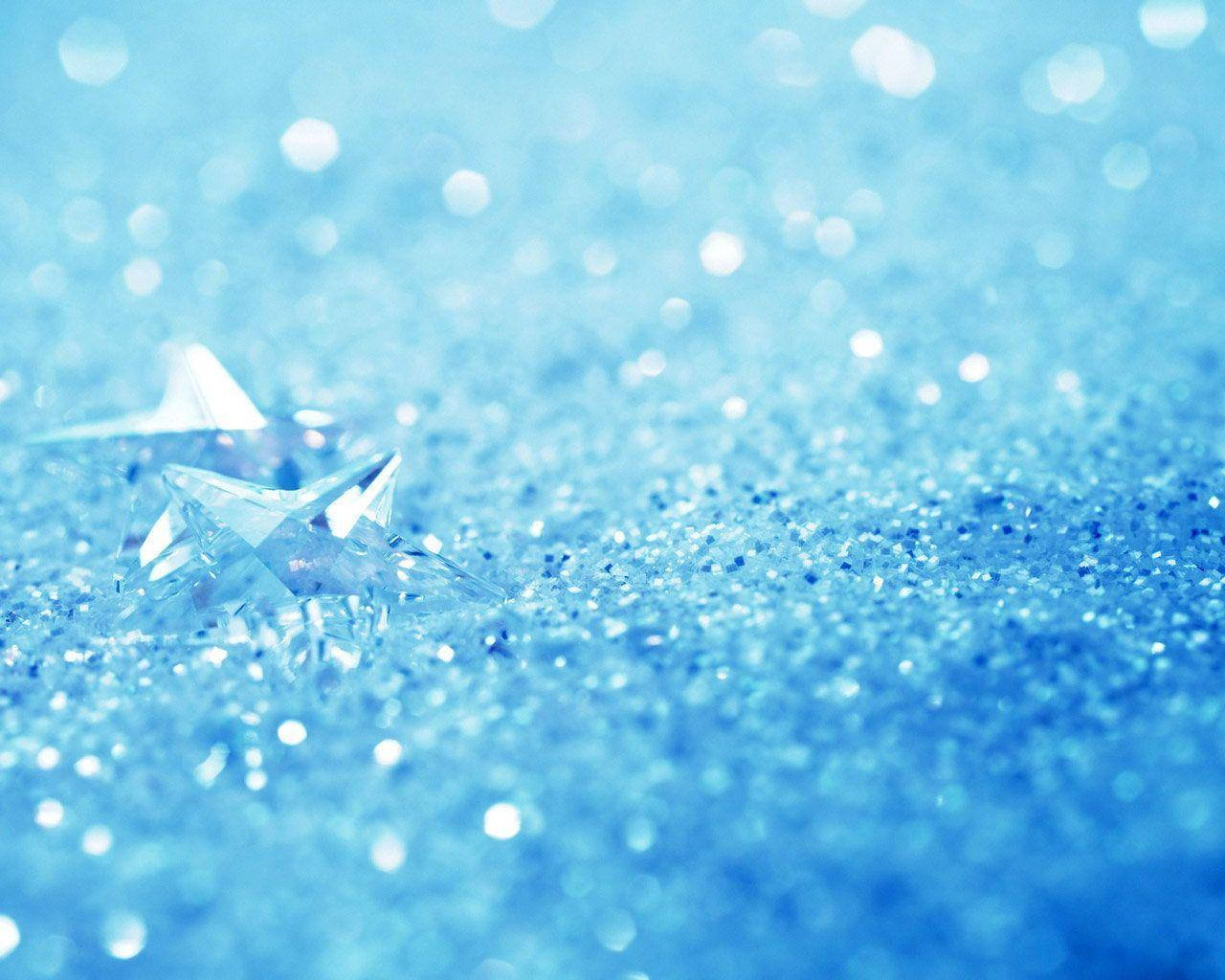 Light Blue Crystal Glitter Wallpaper